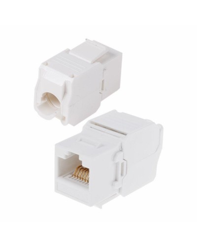 Модуль Keystone Jack RJ-45(8P8C) UTP, CAT 6, тип 180 градусов, самозажимной, белый REXANT (05-1052): Модуль Keystone Jack в Архангельске