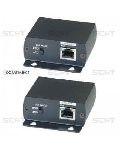 IP01P. Удлинитель Ethernet с PoE. SC&T в Архангельске