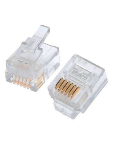 Коннекторы 6P6C (RJ-11) (100шт) (10-0228). Телефонный разъем 6P6C (RJ-11). SUPRLAN в Архангельске