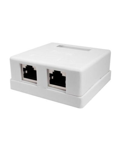 Розетка настенная RJ-45, 8P8C, Cat.5e, 2 порта, FTP (10-0308). Компьютерная розетка. SUPRLAN в Архангельске