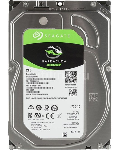 HDD 2000 GB (2 TB) SATA-III Barracuda (ST2000DM008). Жесткий диск (HDD) для видеонаблюдения. Seagate в Архангельске