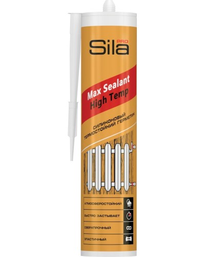 Герметик Sila PRO Max Sealant, High Temp, термостойкий, 280 мл. Герметик силиконовый термостойкий, красный. Sila в Архангельске