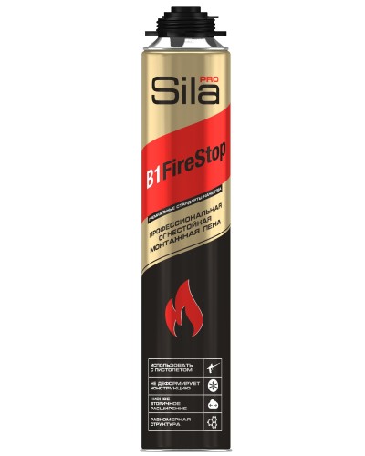 Пена огнестойкая Sila Pro B1 Firestop, 750 мл: Пена монтажная профессиональная в Архангельске