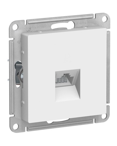AtlasDesign розетка RJ45, кат. 5Е, 1-местная, скрытой установки, механизм, белый (ATN000183). Розетка компьютерная. Systeme Electric в Архангельске