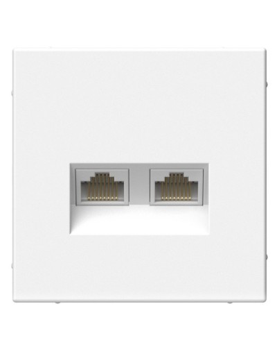 ArtGallery розетка двойная RJ45, кат. 6Е, скрытой установки, механизм, белый (GAL000188). Розетка компьютерная. Systeme Electric в Архангельске