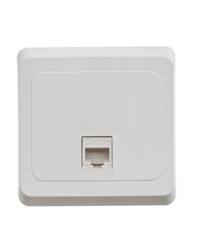 Этюд розетка RJ45, кат. 5Е, 1-местная, в сборе, скрытой установки, белый (KOMC-001B). Розетка компьютерная. Systeme Electric в Архангельске