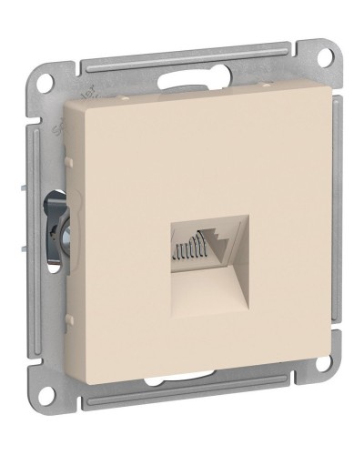 AtlasDesign розетка RJ45, кат. 5Е, 1-местная, скрытой установки, механизм, бежевый (ATN000283). Розетка компьютерная. Systeme Electric в Архангельске