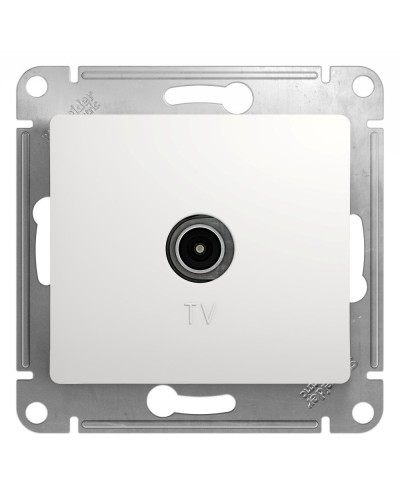 Glossa розетка TV антенна коннектор, 1-местная, скрытой установки, механизм, белый (GSL000193). Розетка TV антенна. Systeme Electric в Архангельске