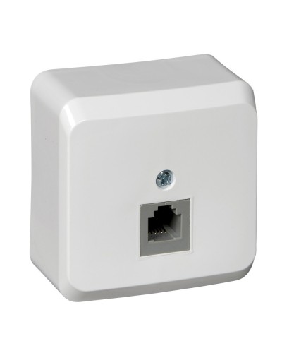 Этюд розетка RJ11 1-местная, о/у, белый (TELA-001B). Розетка телефонная. Systeme Electric в Архангельске