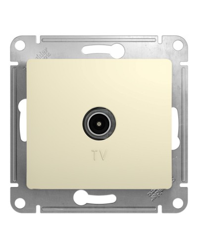 Glossa розетка TV антенна коннектор, 1-местная, скрытой установки, механизм, бежевый (GSL000293). Розетка TV антенна. Systeme Electric в Архангельске