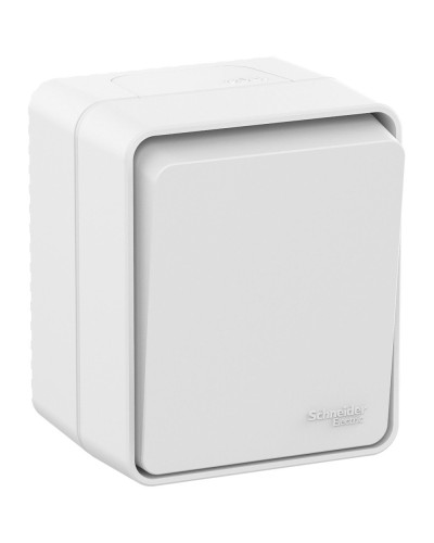 AtlasDesign PROFI54 выключатель 1-клавишный, открытой установки, белый (ATN540111). Выключатель. Systeme Electric в Архангельске
