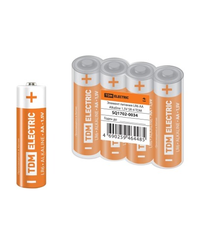 LR6 AA Alkaline 1,5V SR-4 TDM (SQ1702-0034). Элемент питания. TDM ЕLECTRIC в Архангельске