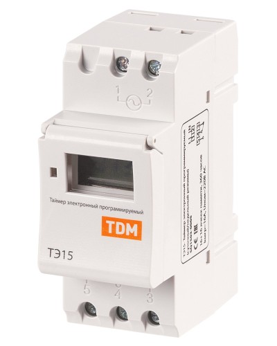 ТЭ15-1мин/7дн-16on/off-16А-DIN TDM (SQ1503-0005). Таймер электронный. TDM ЕLECTRIC в Архангельске