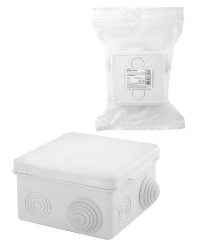 Коробка ОП 80х80х50мм, крышка, IP54, 7вх., белая (SQ1401-0922). Распаячная коробка. TDM ЕLECTRIC в Архангельске