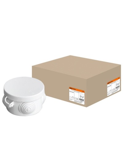 Коробка ОП D65х40мм, крышка, IP54, 4вх. (SQ1401-0501). Распаячная коробка. TDM ЕLECTRIC в Архангельске