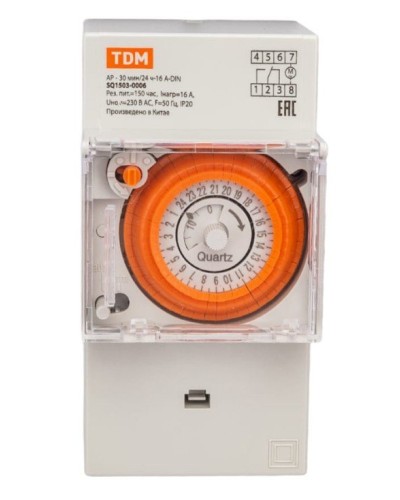 АР-30мин/24ч-16А-DIN (3 модуля) TDM (SQ1503-0006). Аналоговое суточное реле. TDM ЕLECTRIC в Архангельске
