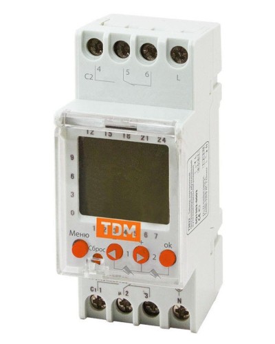 ТЭ822-2кан-1мин/7дн-44on/off-2х16А-DIN TDM (SQ1503-0003). Таймер электронный. TDM ЕLECTRIC в Архангельске