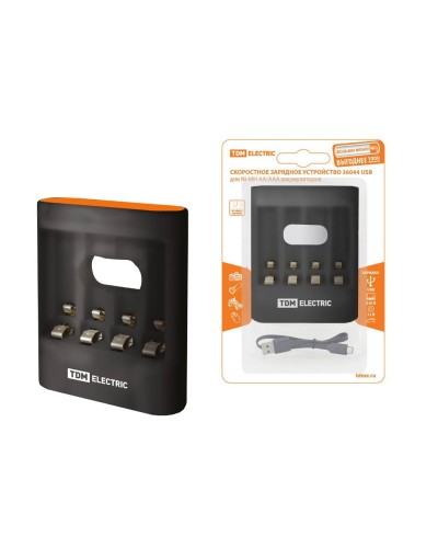 Зарядное устройство 36044 (3600mA 4слота АА/ААА 4 кан.USB) (SQ1702-0100). Зарядное устройство. TDM ЕLECTRIC в Архангельске