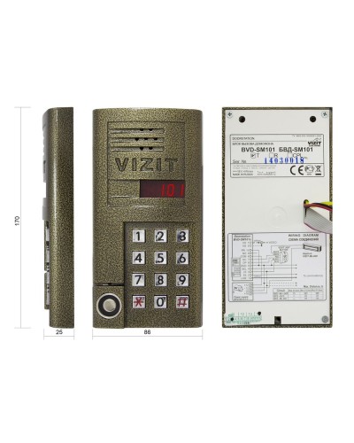 БВД-SM101T. Вызывная панель аудиодомофона. VIZIT в Архангельске