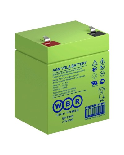 WBR GP1245 (12V16W). Аккумулятор герметичный свинцово-кислотный. WBR в Архангельске