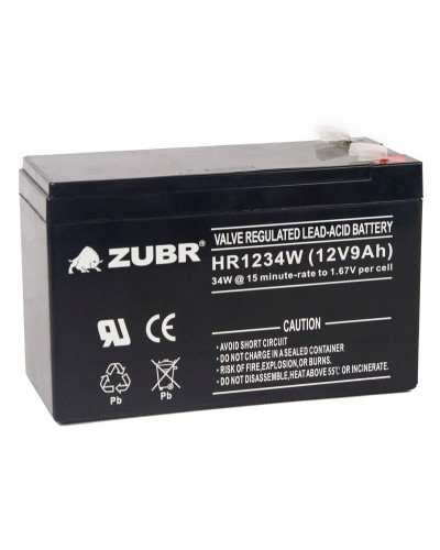 ZUBR HR 1234W (12V, 9Ah). Аккумулятор герметичный свинцово-кислотный. ZUBR в Архангельске