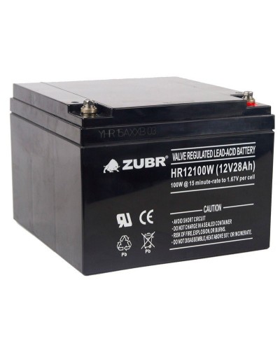 ZUBR HR 12100W (12V, 28Ah). Аккумулятор герметичный свинцово-кислотный. ZUBR в Архангельске