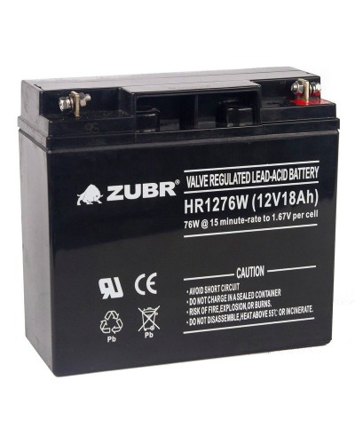 ZUBR HR 1276W (12V, 18Ah). Аккумулятор герметичный свинцово-кислотный. ZUBR в Архангельске