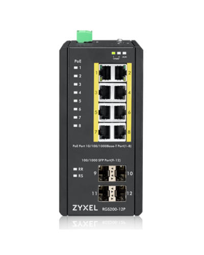 RGS200-12P-ZZ0101F. Промышленный L2 PoE+ коммутатор. ZYXEL в Архангельске