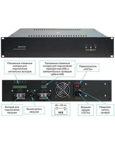 SKAT -V.12DC-18 RACK (СКАТ ИБП-12/18-RACK) (2145). Источник вторичного электропитания резервированный. Бастион в Архангельске