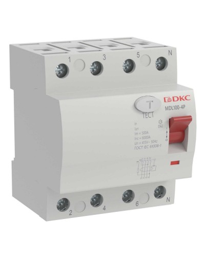 YON MAX MDL100 ВДТ, 4P, 30mA, 25A, АС (MDL100-4P2-25-AC). Автоматический выключатель дифференциальный (УЗО). ДКС в Архангельске