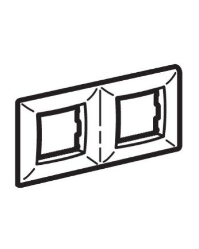 Рамка на 2+2 модуля (двухместная), слоновая кость (75012O): Рамка двухместная, Brava в Архангельске