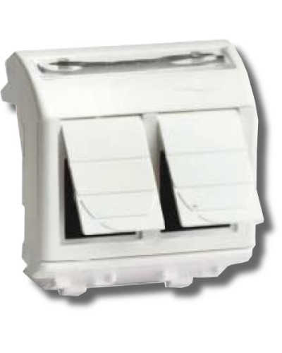 Розетка RJ-45 Brava 2 модуля белая (76656B): Розетка компьютерная с двумя разъёмами в Архангельске