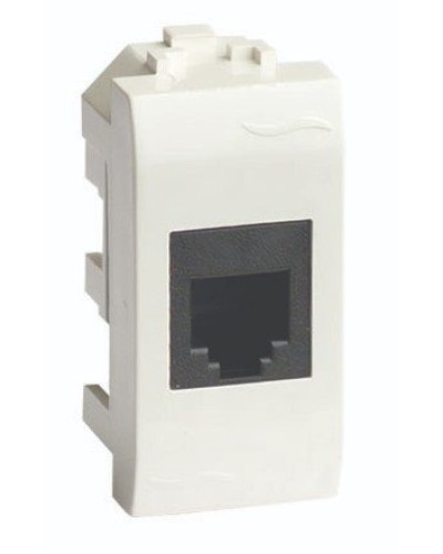 Розетка RJ-45 Brava 1 модуль слоновая кость (75457S): Розетка компьютерная с одним разъёмом в Архангельске