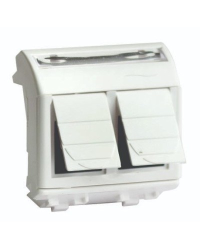 Розетка RJ-45 Brava 2 модуля слоновая кость (75459S): Розетка компьютерная с двумя разъёмами в Архангельске