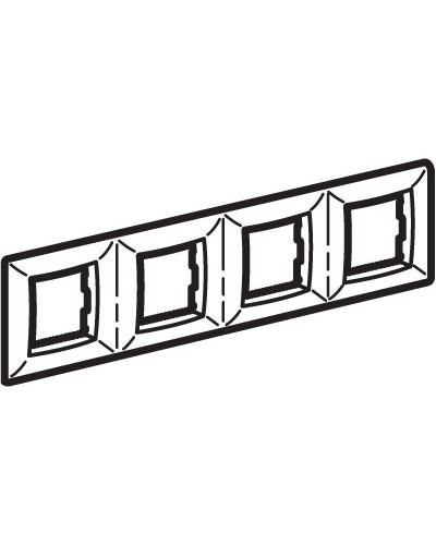 Рамка на 2+2+2+2 модуля (четырехместная), белая (75014W): Рамка четырехместная, Brava в Архангельске