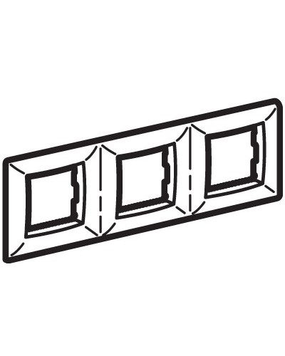 Рамка на 2+2+2 модуля (трехместная), белая (75013W): Рамка трехместная, Brava в Архангельске