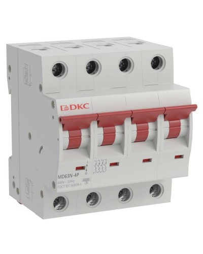 YON max MD63N 4P 50А 6кА C (MD63N-4PC50). Автоматический выключатель. ДКС в Архангельске