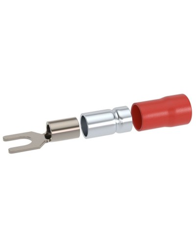 Наконечник вилочный НВИ 0,25-1,5 М3,5 (D3,7мм) (100 шт) (2A135P-DS-PVC). Наконечник вилочный с изолированным фланцем ПВХ, двойная гильза. ДКС в Архангельске