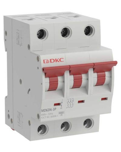 YON max MD63N 3P 10А 6кА C (MD63N-3PC10). Автоматический выключатель. ДКС в Архангельске