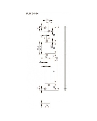 FLH24-94. Запорная планка длинная. dormakaba в Архангельске