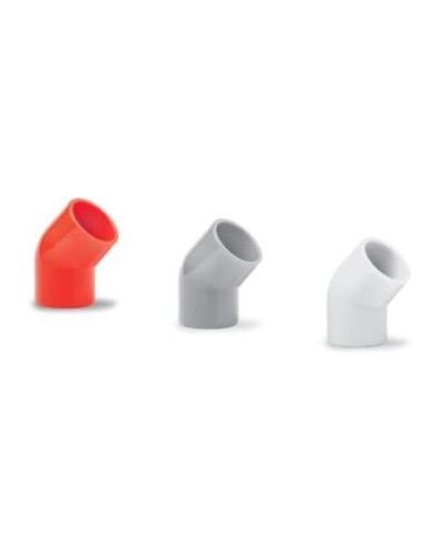 Ecoplast поворот 45гр., для аспирационной системы D25, АБС, серый (10 шт) (49225-10GR). Поворот для аспирационной системы. Экопласт в Архангельске