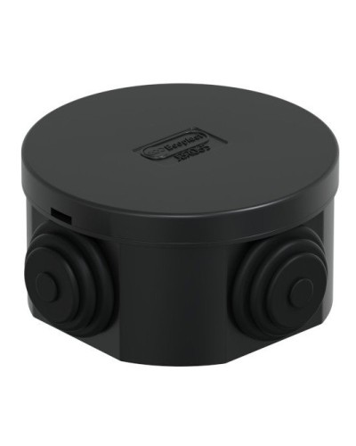 Коробка JBR065 D=65х35, 4 вых., IP44, черная (44004BL-1). Коробка монтажная. Экопласт в Архангельске
