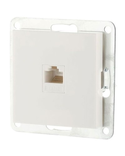 Розетка RJ-45 кат.5е с накладкой, белый LK80 (846104-1). Розетка компьютерная. Экопласт в Архангельске
