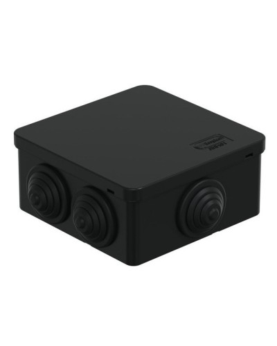 Коробка JBS101 100х100х55, 6 вых., IP55, черная (44037BL-1). Коробка монтажная. Экопласт в Архангельске