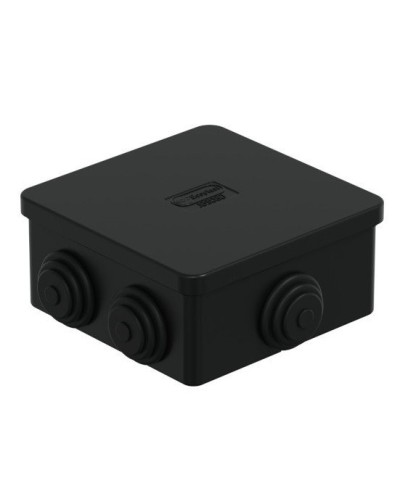 Коробка JBS080 85х85х40, 6 вых, IP44, черная (44006BL-1). Коробка монтажная. Экопласт в Архангельске