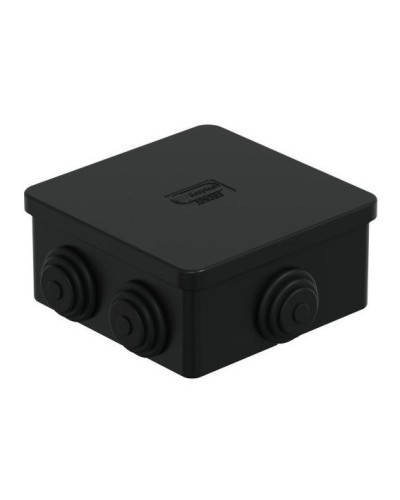 Коробка JBS080 85х85х50, 6 вых., IP44, чёрная (44066BL-1). Коробка монтажная. Экопласт в Архангельске