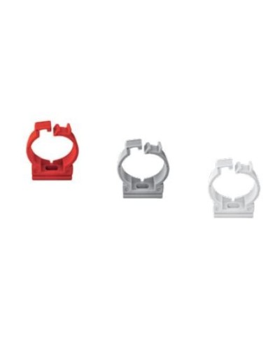Ecoplast держатель с защелкой для труб D25, АБС, красный (50 шт) (49625-50). Держатель с защелкой для аспирационной системы. Экопласт в Архангельске