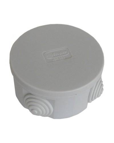 Коробка JBR080 D=80х40, 4 вых. IP44, серая (44005HF). Коробка монтажная, без галогена. Экопласт в Архангельске