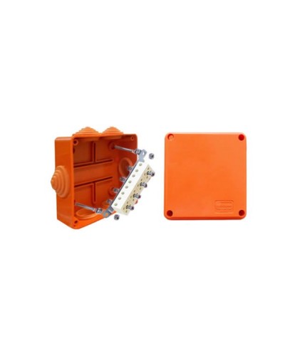 Коробка JBS100 100х100х55, 6 вых., 3P (1,5…10мм²) (43307HF): Коробка монтажная, огнестойкая, без галогена в Архангельске