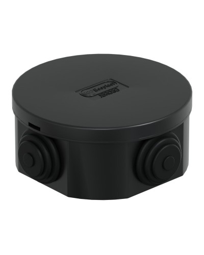 Коробка JBR080 D=80х40, 4 вых., IP44, черная (44005BL-1). Коробка монтажная. Экопласт в Архангельске